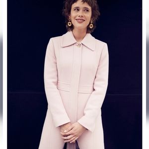 J. CREW New Lady Day Topcoat in Italian Double-Cloth Wool - Icy Pink TALL
